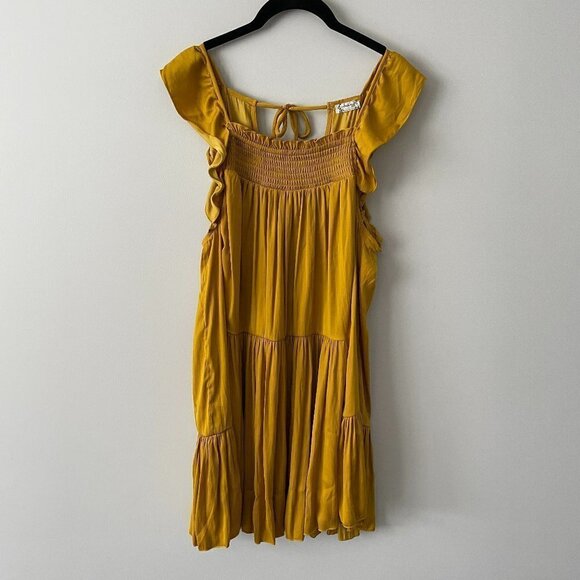 Free People Want Your Love Minidress Yellow XS NWT - Picture 2 of 9